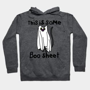 Halloween Cat This is Some Boo Sheet Hoodie